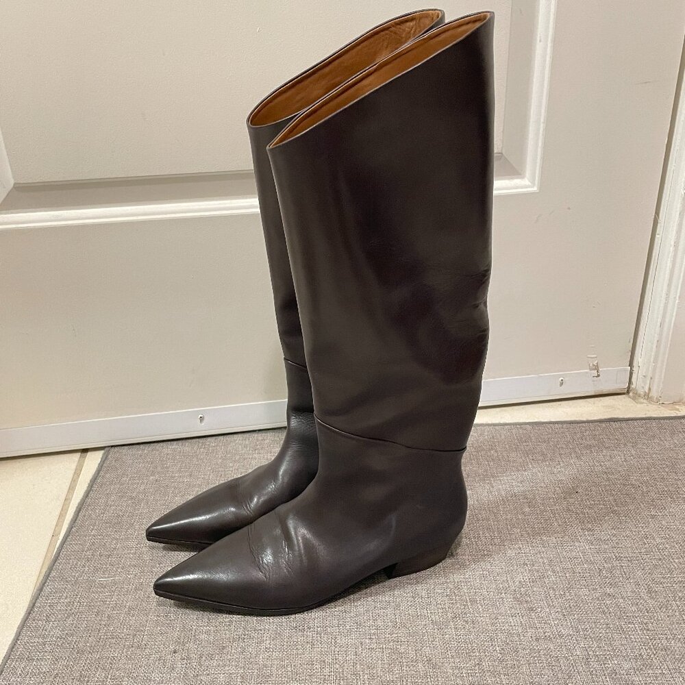 Marsell knee high brown boots, 40.5